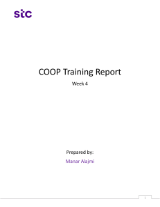 COOP Training Report - week 4