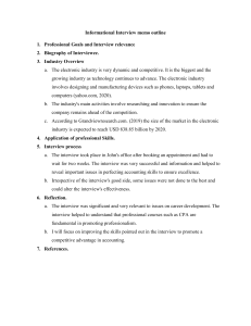 Informational Interview Memo Outline