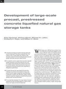 Development of large-scale precast prestressed concrete liquefied natural gas storage tanks
