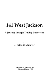 J. Peter Steidlmayer - 141 West Jackson  A Journey Through Trading Discoveries (1996)