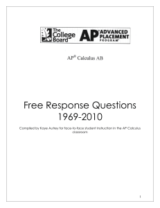 ap calculus free response 1969 2010