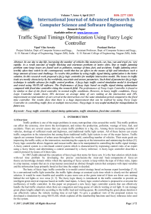 Traffic Signal Timings Optimization Using Fuzzy Logic