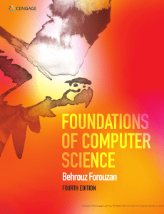 1. Forouzan Behrouz A  Foundations of computer scienceCengage Learning 2018