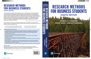 Mark N. K. Saunders, Philip Lewis, Adrian Thornhill - Research Methods For Business Students-Pearson Education (2019)