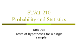 Unit 7a Hypothesis Testing  Single Sample