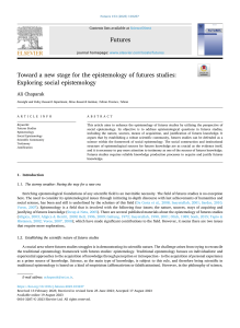 Toward a new stage for the epistemology of futures studies: Exploring social epistemology