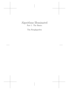 Algorithms Illuminated Part 1 The Basics By Tim Roughgarden