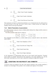 condition for receiprocity and symmtry