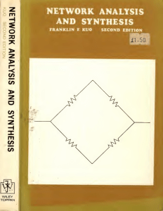 Network Analysis and Synthesis textbook