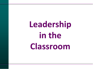 leadership in classroom poznan sep 2016