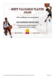 Brown and White Bold and Refined Basketball MVP Sports Certificate  (1)