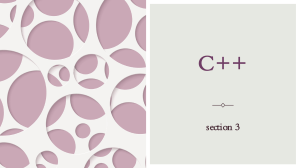 c++ section 3