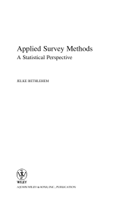 Applied survey methods: A statistical approach