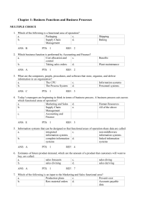 Business Functions & ERP Test Questions