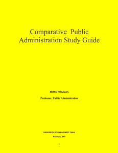 Comparative Public Administration Study Guide