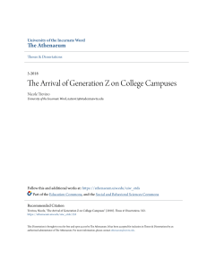 The Arrival of Generation Z on College Campuses