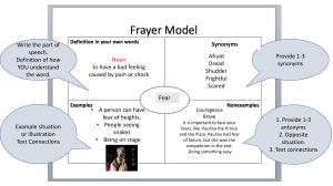 Frayer Model Example