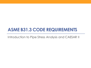 Introduction to Pipe Stress Analysis and CAESAR II