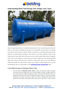 Understanding Water Tank Storage Tank Designs, Uses, Types