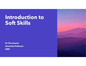 Session 1- Introduction to Soft Skills