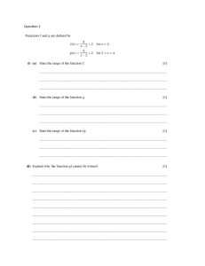 Functions Practice Questions