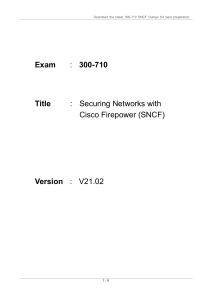 Cisco CCNP Security SNCF 300-710 Free Dumps 2023