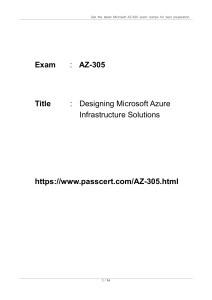 Microsoft AZ-305 Updated Dumps With Practice Exam