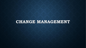 Change management plan