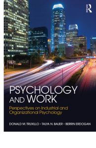 Psychology and Work  Perspectives on Industrial and Organizational Psychology