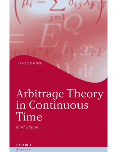 Tomas Bjork-Arbitrage Theory in Continuous Time (Oxford Finance) (2009) (1)