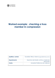 Guardiola - Worked example   Checking a truss member in compression