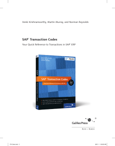 SAP transaction codes