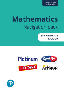 Grade 9 Mathematics Navigation Pack
