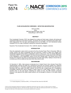 FLOW ACCELERATED CORROSION – DETECTION AND MITIGATION PAPER 5574