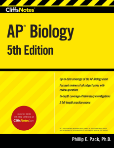 Cliffsnotes AP Biology 5th