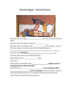 Ancient Egypt - burial process