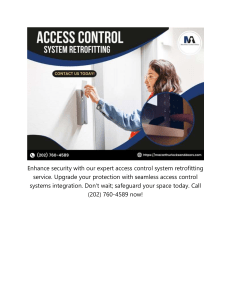 MacArthur Locks & Doors - Access Control System Retrofitting Doc