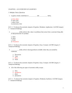 Logistics CH01 exercises