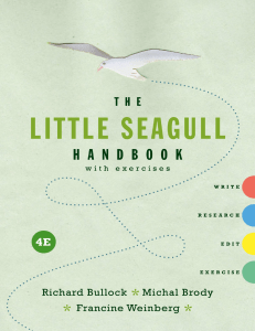 Richard Bullock, Michal Brody, Francine Weinberg - The Little Seagull Handbook with Exercises-W. W. Norton & Company (2021)