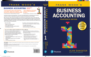 Frank Wood's Business Accounting Volume 1 (14th Edition) (2018) by Alan Sangster