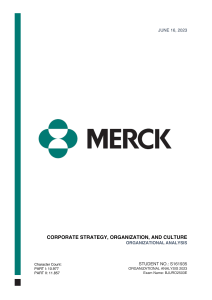 Merck & Co., Inc. OA