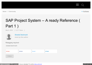 SAP project system a ready reference