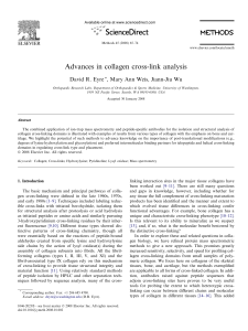 Advances in collagen cross-link analysis