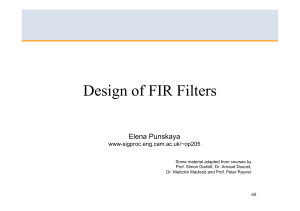 Design of FIR Filters