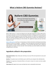 What is Nufarm CBD Gummies Reviews