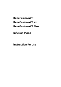 Mindray BeneFusion nVP Infusion Pump manual (EN)