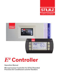 STULZ E2 Controller Operation Manual OZU0037M