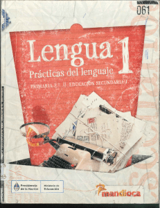 Practicas del Lenguaje - Lengua 1 - Mandioca