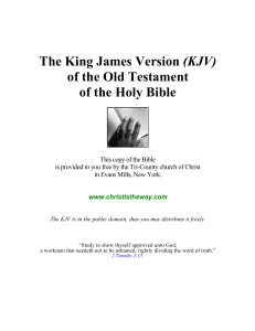 The Bible Old Testament KJV