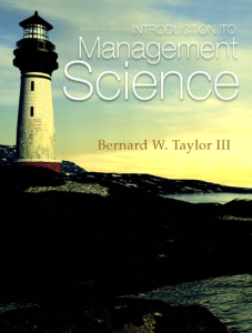 01. Bernard W . Taylor Introduction to Management Science 11th 2013 